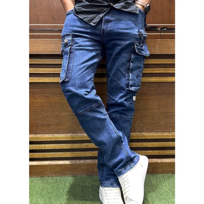 Men’s Denim Cargo Pants – Stylish, Durable & Multi-Pocket Design