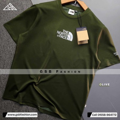 Men's Premium Semi Drop Shoulder Olive T-shirt